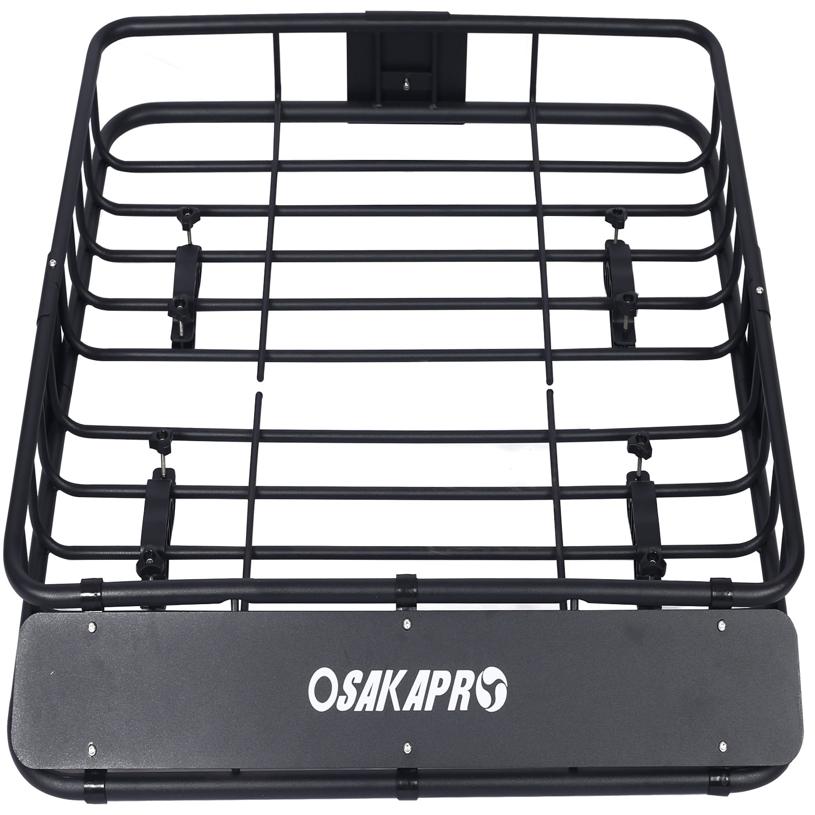 Universal Fit Black Steel Top Mount Roof Rack 43" Heavy-Duty Steel Weatherproof - Rooftop Cargo Carrier Basket