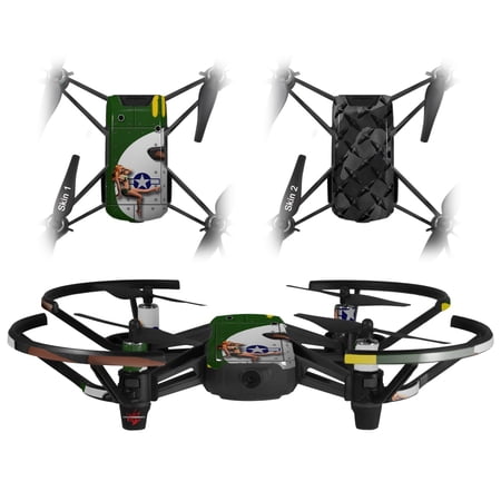 Skin Decal Wrap 2 Pack for DJI Ryze Tello Drone WWII Bomber War Plane Pin Up Girl DRONE NOT INCLUDED