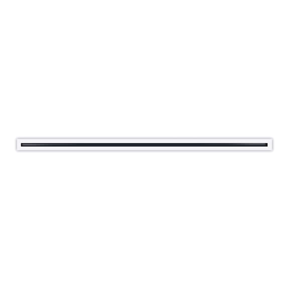 BUILDMART - 60" Linear Slot Diffuser - (1 Slot) Single Slot - White Decorative Aluminum Air Vent - Heating and Cooling Modern AC Vent Cover for Ceiling, Walls & Floors - Texas Buildmart