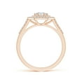 thumbnail image 2 of ANGARA Natural Diamond Double Hexagon Halo Engagement Ring in 14K Rose Gold for Women (Size-4.9mm| Color-H| Clarity-SI2) | April Birthstone, Anniversary, Jewelry Gift for Women | Natural Diamond Ring, 2 of 9