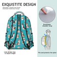thumbnail image 5 of Husky and Coffee Blue Pattern Backpack for School, Cute School Bag with Adjustable Shoulder Straps and Padded Back, 15.3"x11"x7.1", 5 of 5