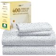 thumbnail image 1 of ERDS-Floral Sheets Pattern Double Sheet Set - Luxury 400 Thread Count 100% Cotton Sheets, Deep Pocket Double Sheets & Pillowcase Set (Blooming Meadows), 1 of 4