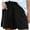 Black, variant on gbyLJF Sports Shorts for Women Casual High Waisted Drawstring Fashion 2024 Summer Beach Hot Shorts Loose Comfy Navy XXL