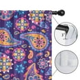 thumbnail image 4 of Blackout Kids Curtains,Paisley Pattern Childrens Insulated Curtains Set Of 2,Bedroom Essentials,Toddler Room Decor 52"x63"(132x160cm), 4 of 4