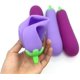 thumbnail image 3 of Pencil Case, Cute Cartoon Vegetables Silicone Zippers Pencil Case Pen Bag Holder Cosmetic Bags Office School Stationery Supplies (eggplant), 3 of 4