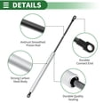 thumbnail image 5 of Unique Bargains 400mm Gas Struts 500N Gas Springs Silver Tone Carbon Steel 2 Pcs RV Car Toolbox Lid Storage Box Cover Cabinet Door Cover, 5 of 7