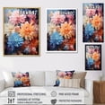 thumbnail image 4 of Designart "Multicolored Acrylic Representation of Mums II" Floral & Botanical Floater Framed Canvas Art Print, 4 of 7