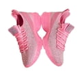 thumbnail image 3 of LUCKY STEP Fashion Rhinestone Mesh Sneaker Breathable Glitter Walking Shoes,Pink,Womens, 3 of 5