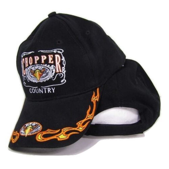 Chopper Country Motorcycles USA Eagle Flames Biker Baseball Cap Hat (RAM)