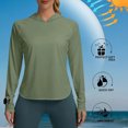 thumbnail image 2 of DAFEI Chandail à Capuchon à Manches Longues pour Femmes, Séchage Rapide, Vêtement de Protection contre le Soleil, Sport, Randonnée, Course, Haut, 2 of 6