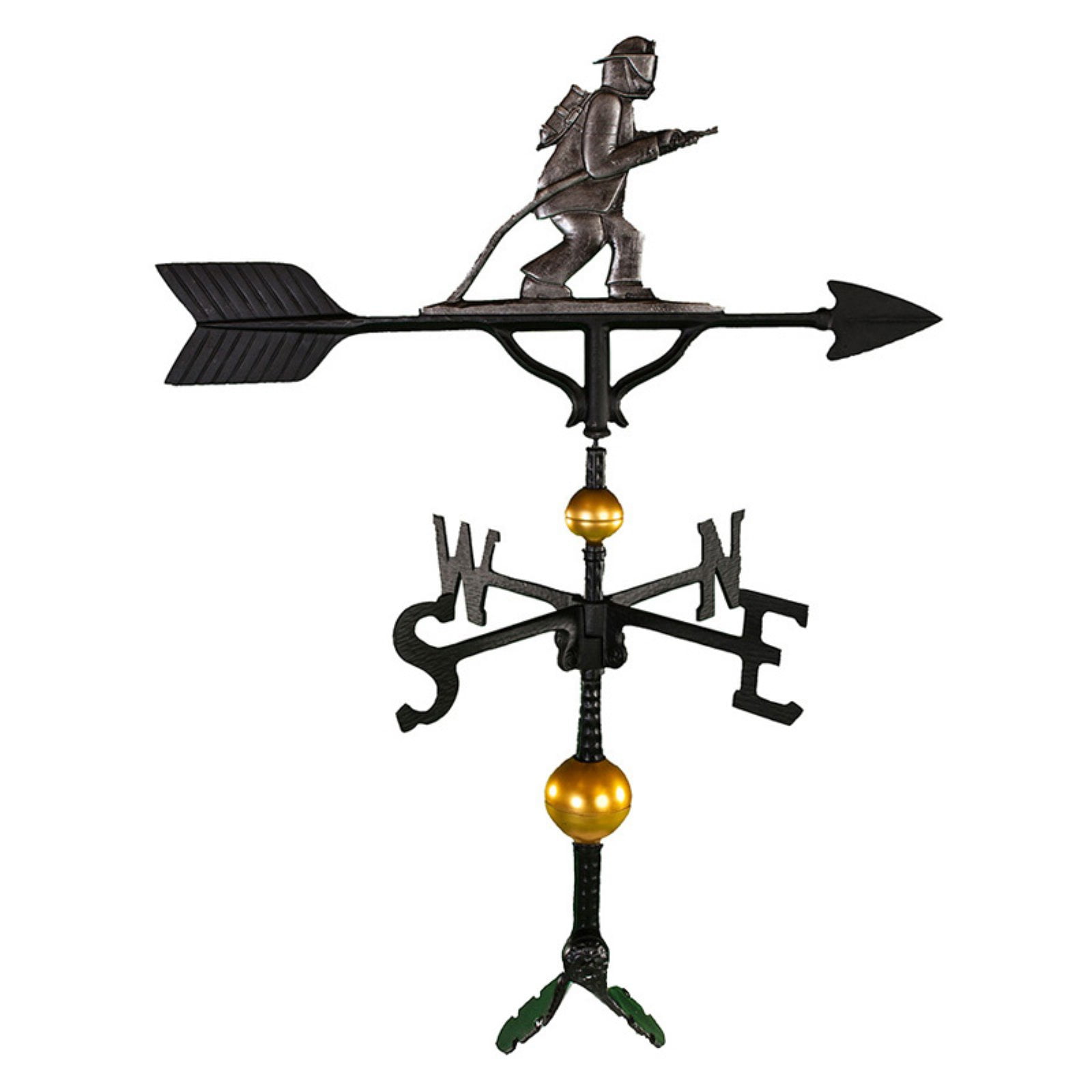 Deluxe Swedish Iron Fireman Weathervane 32 in. by Montague Metal Products