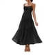 thumbnail image 3 of Vestido Fluido con Tirantes Finos y Corsé para Mujer, Ideal para Vacaciones en la Playa o Como Invitada de Boda Negro L, 3 of 10