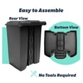 thumbnail image 5 of Pet Waste Station, Outdoor Dog Poop Trash Can with Step-On Lid, Square Plastic Dog Waste Station, Black, 41 lb. Capacity, 5 of 7