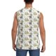thumbnail image 4 of Fotbe Jungle Animal Men's Camiseta sin Mangas Estampada para Hombres, Playera Casual para Gimnasio, Entrenamiento, Playa-Small, 4 of 7