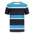thumbnail image 4 of Runfenguu Plus Size Sets, 2 Piece Outfitmen Casual Round Neck Printing Short Sleeve Blouse And Shorts Pants Suit, 4 of 7