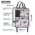 thumbnail image 3 of Car Back Seat Organizer 2 Pack Antique Nylon Fabric Thickened Waterproof Foot Mat Suitable For Various Types Of Vehicles Lavender Flowers and Butterflies, 3 of 7