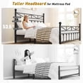 thumbnail image 5 of EnHomee King Size Metal Platform Bed Frame Metal Bed Frame King with Headboard & Footboard Bed Frame with LED Lights & Storage,Noise Free,Black, 5 of 8