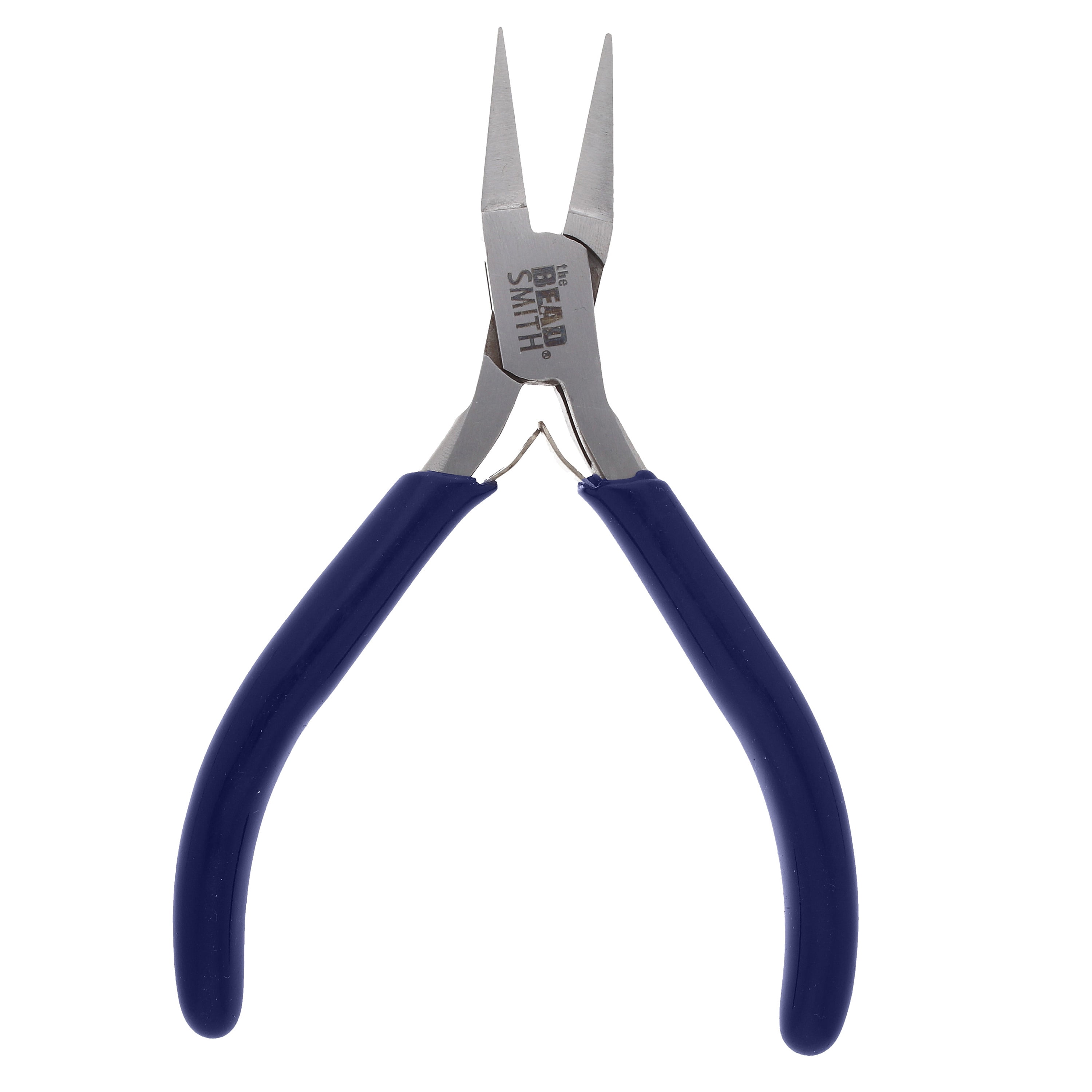 The Beadsmith Flat Nose Pliers – Economy Line – 4.5 inches (114mm) – Vinyl Grip Handle with Double Leaf Springs – Jewelry Making Tool for Creating Bracelets, Earrings and Necklaces