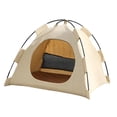 thumbnail image 5 of Cat House Handmade Kennel Soft Indoor Cats Pet Tent Nest for Household Kitty Yellow L, 5 of 8