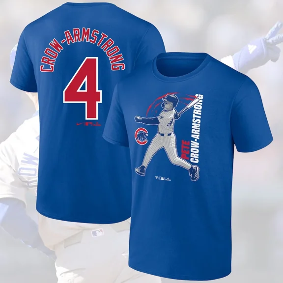 Pete Crow-Armstrong #4 Chicago Team Tee Cubs 2025 Graphic Player Name & Number T-shirt