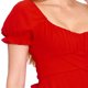 thumbnail image 4 of Palazzo Manga Globo Corta Mujer Rojo Elegante Casual rojo CH INCÃGNITA 330829, 4 of 5