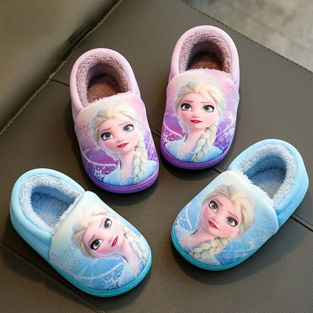 disney princesse elsa hiver enfants coton pantoufles fille parent