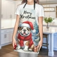 thumbnail image 4 of Merry Christmas Bulldog Enjoys Woofmas Winter Xmas Holiday Apron Dog Lover Gifts Idea for Cooking Grilling Baking Painting Gardening - 02022, 4 of 5