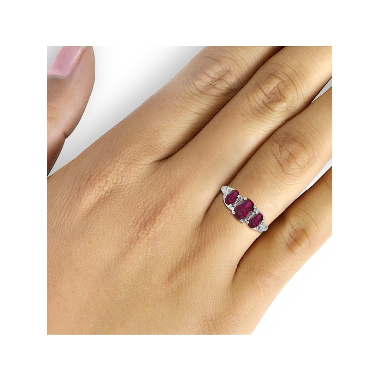 JewelersClub Ruby Ring Birthstone Jewelry 2.75 Carat Ruby 0.925