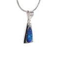 thumbnail image 2 of DEEP OCEAN BRILLIANCE 14KT WHITE GOLD NATURAL AUSTRALIAN OPAL NECKLACE, 2 of 5