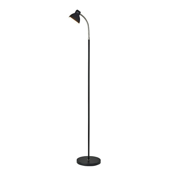 Simplee Adesso 57"H Slender LED Floor Lamp Black & Brushed Steel (SL3974-01)