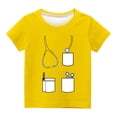 thumbnail image 4 of Penkiiy T-Shirt Garçons Filles Imprimé 3D Motif Coloré Graphique Manches Courtes pour Enfants 4 Ans Jaune, 4 of 4