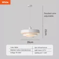 thumbnail image 2 of Nordic led pendant light macaron carbon steel aluminum white dark green orange illuminations for restaurant living rooms fixture, 2 of 12
