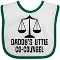 thumbnail image 3 of Inktastic Daddy Little Co Counsel Lawyer Boys or Girls Baby Bib, 3 of 4