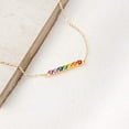 thumbnail image 2 of Rainbow bar bracelet with sapphire 925 Sterling Silver Bracelet , Multi colored bracelet, Rainbow sapphire bracelet,Multi sapphire bracelet, 2 of 3