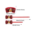 thumbnail image 3 of Nœud Papillon pour Chat Collier Nœud Papillon Festif Fête des Fêtes Nœud Papillon pour avec Motif Imprimé Bande Tissée Douce Texturée, 3 of 5