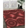 thumbnail image 2 of Ahgly Company Indoor Round Patterned Crimson Red Area Rugs, 7' Round, 2 of 6