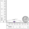 thumbnail image 6 of Gem Stone King 925 Sterling Silver Purple Amethyst Solitaire Bracelet for Women (0.75 Cttw, Oval Cut 7x5mm), 6 of 6