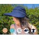 thumbnail image 3 of ZHAOCHENG Sombreros Simplicity para mujer con protección solar UPF 50+ y protección UV convertibles, color azul oscuro, 3 of 5