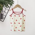 thumbnail image 2 of Taqqpue Girls Tank Tops Sleeveless Undershirts Casual Basic Dance Cami Top Prints Spaghetti Strap Camisole 2-12 Years, 2 of 3