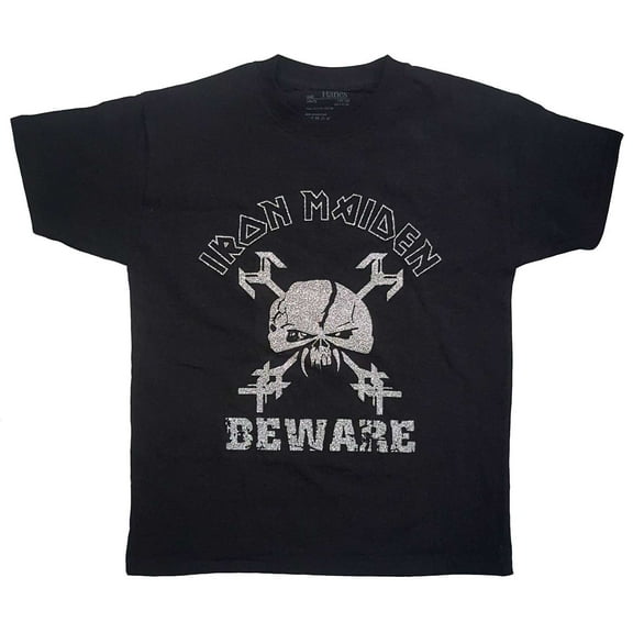 Iron Maiden Kids T-Shirt: Beware (Glitter Print) (11-12 Years)
