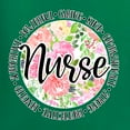 thumbnail image 2 of Floral Nurse Appreciation Pop Culture Womens Graphic Long Sleeve T-Shirt, Kelly, Large, 2 of 5
