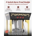 thumbnail image 3 of PopBria Popcorn Machine with Cart, Authentic 10oz Movie Theater Style Popcorn Maker with Warming Deck, 850W Vintage Standing Popcorn Machine for Home, Parties, Gift (Black and Gold), 3 of 7