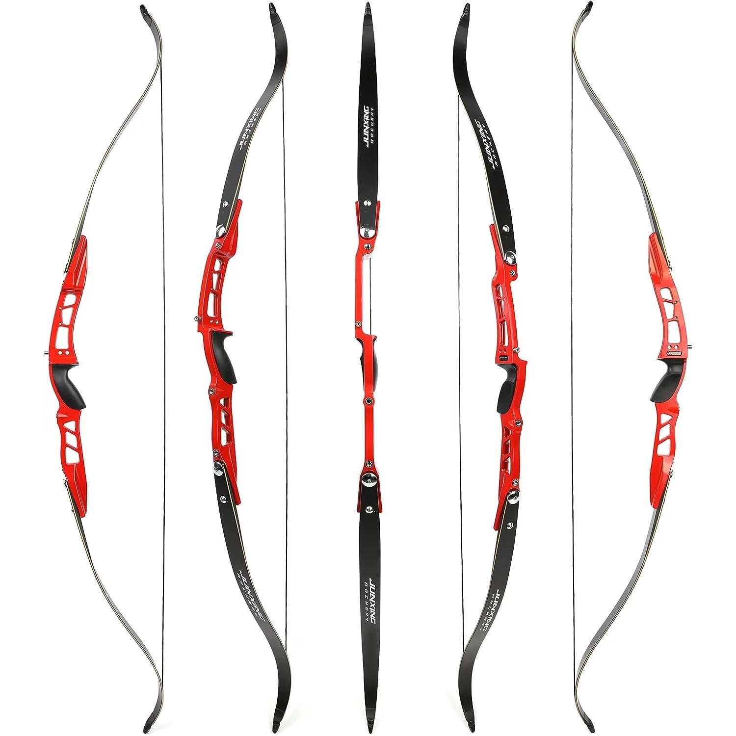 66 inch ILF Recurve Bow Aluminum Takedown Riser Draw Weight 20 -40 Lbs Right Hand Longbow Shooting Archery Kit for Outdoor Target Hunting Practice F167 （red-20lbs）