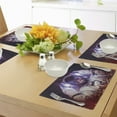thumbnail image 4 of Ambesonne Space Cat Place Mats Set of 4, Nebula Galaxy Cosmos, Standard Size, Dark Blue Purple, 4 of 6