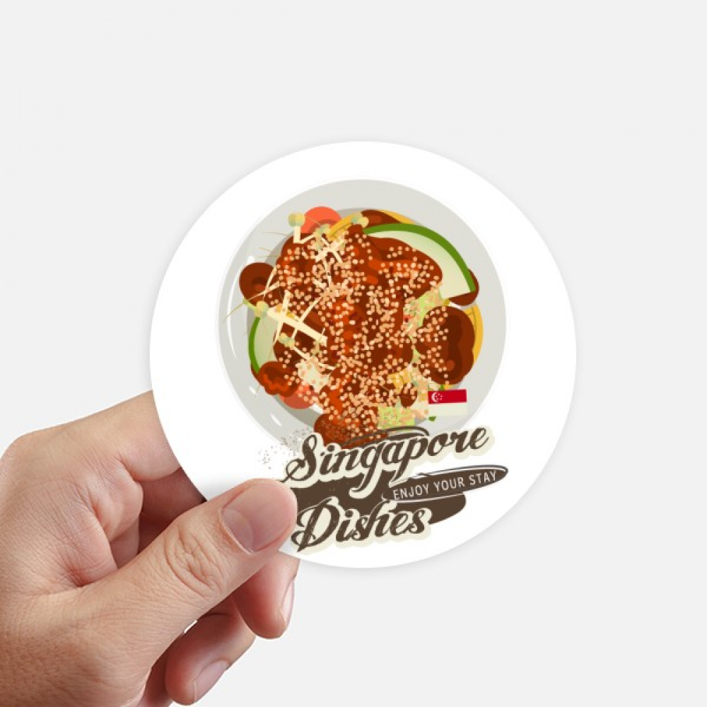 Traditional Singapore Rojak Sticker Round Wall Suitcase Laptop Label
