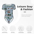 thumbnail image 4 of Balery Camping Caravan Body de cuello redondo de manga corta para mujer Tops de manga corta Tops básicos-Small, 4 of 7