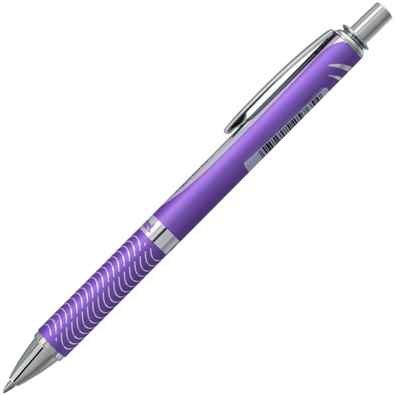 EnerGel Alloy Retractable Liquid Gel Pen, (0.7mm) Metal Tip, Medium Line, Violet Ink, 1-Pk