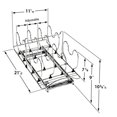 thumbnail image 5 of Lynk Professional Roll Out Cookware Organizer - Pull Out Under Cabinet Sliding Rack - 11 Inch Wide x 21 Inch deep - Chrome, 5 of 5