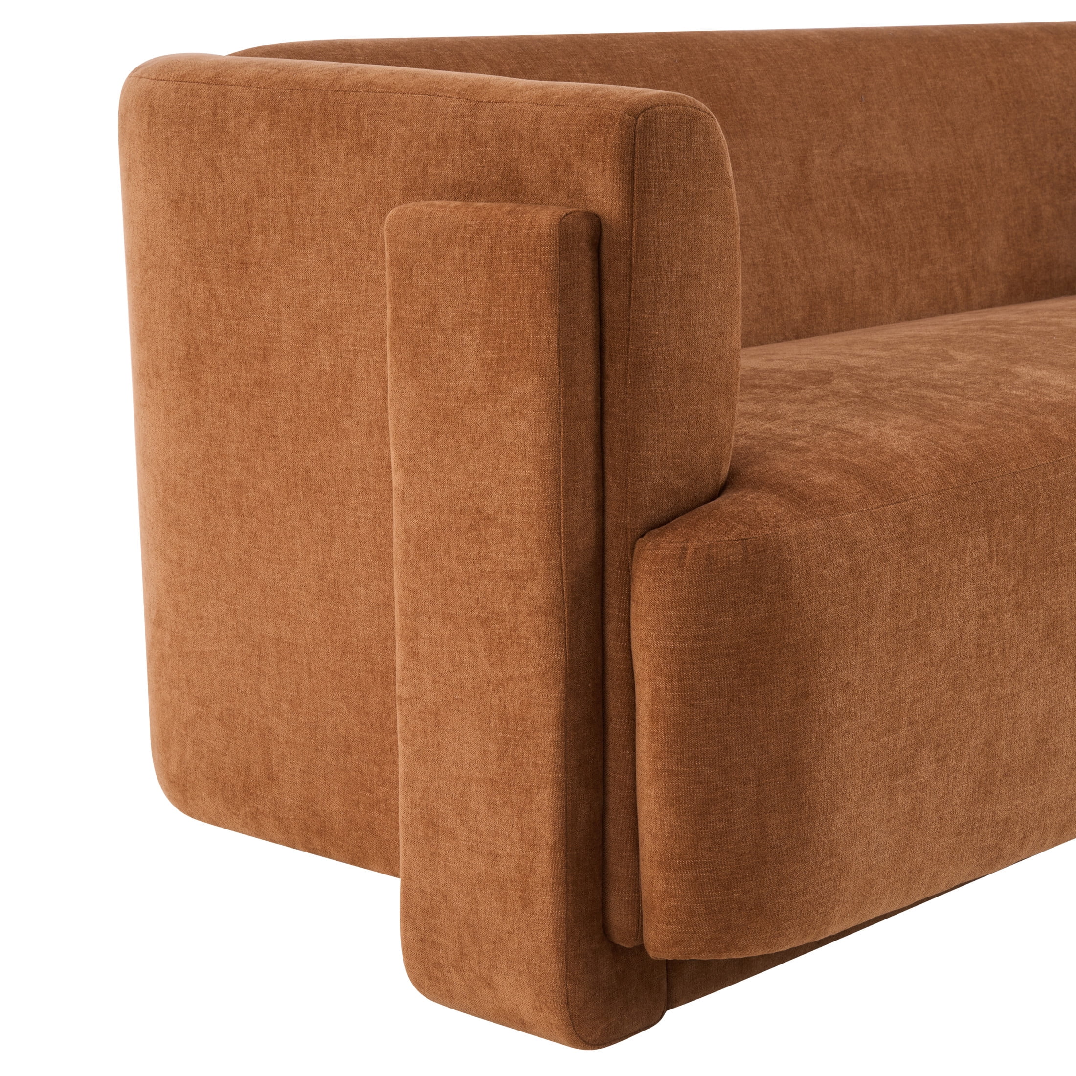 Christopher Knight Home 77.5" Modern Upholstered Sofa, 3 Seater Living Room Couch, Caramel