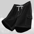 thumbnail image 6 of Frostluinai Men Swim Trunks with Liner Quick Dry Breathable Board Shorts Solid Bathing Shorts Pocket for Summer Beach Cruise Water Park, 6 of 6
